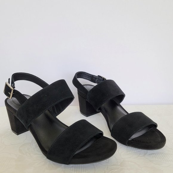 GIANI BERNINI Maggiee Suede Two-Strap Sandals- Black color- Women's Size 9M - Picture 4 of 15
